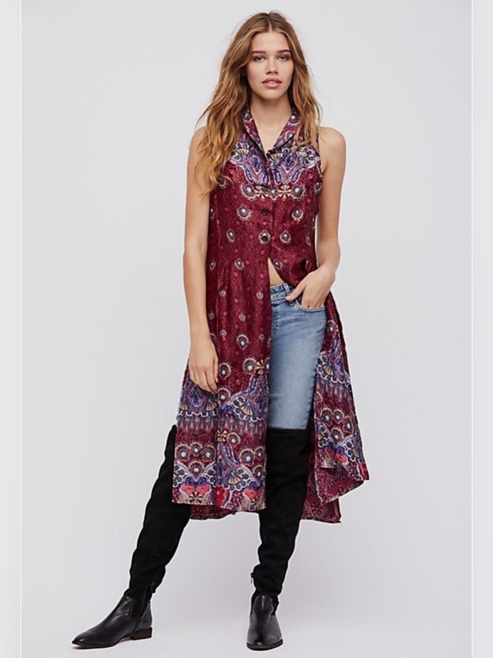 Free People Come See About Me Maxi Vest